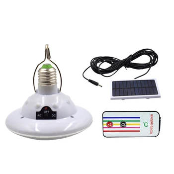 

22 LED Portable Light Rechargeable Solar Lamp Bulbs USB Power Camp Indoor Garden Emergency Lighting Remote Control