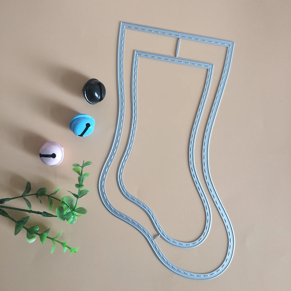 

New Big Christmas socks metal cutting die mould scrapbook decoration embossed photo album decoration card making DIY handicrafts