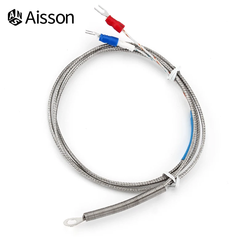 5mm Hole Washer Thermocouple Temperature Sensor Probe K E Type 1/2/3/4/5M Cable For Industrial Temperature Controller temperature sensor