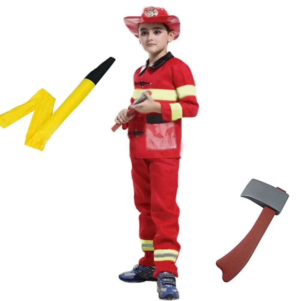 6 шт. Детские ролевые Игрушки Пожарный костюм для ролевых игр для мальчиков пожарный ролевые игры Детский Подарочный костюм набор