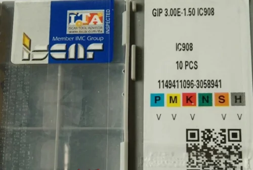 ISCAR 10 шт. карбидные вставки GIP 3.00E-1,50 IC908