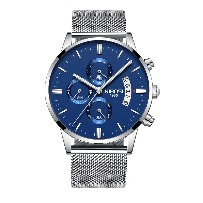 NIBOSI Relogio Masculino Luxury Men Watches Top Brand Men's Quartz Clock Waterproof Sports Chronograph Wristwatches Montre Homme 