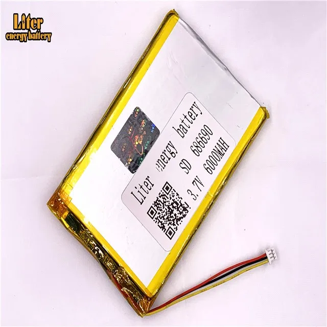 1,25 мм 2pin разъем 706590 6000mah 3,7 V литий-ионная полимерная батарея перезаряжаемая для карманный персональный компьютер с GPS рекреационные машины power bank
