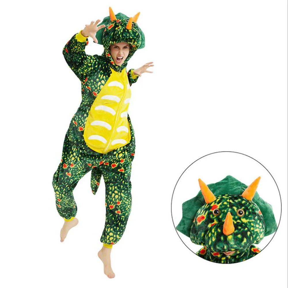Animel Cartoon Dinosaur Kigurumi Pajamas Adult Unicorn Pyjamas Cosplay One Piece Onesies Woman Sleepwear Unicorn Pajamas
