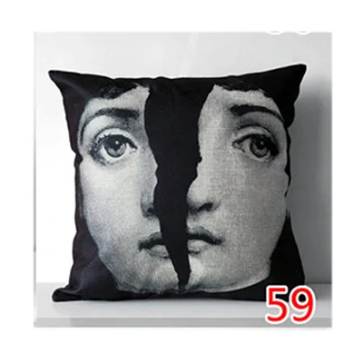Винтаж rosenthal Piero fornasetti Подушка Красота уход за кожей лица Хлопок и лен с принтом подушки с сердцевина из хлопчатобумажной пряжи автомобиля офис диван наволочка подушки для дома - Color: 23