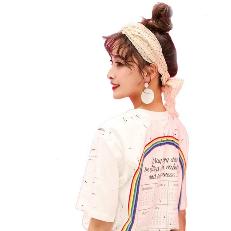 

Women Spring Autumn chiffon Headband sweet Cross bow Elastic Hair Bands Soft Solid Girls Hair Band Hair Accessories