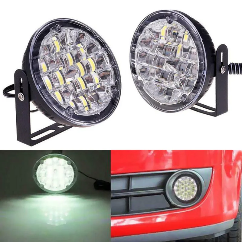2 шт. Автомобильный светодиодный светильник на голову s противотуманный светильник ing круглый дневной ходовой Универсальный светильник для грузовика водонепроницаемый