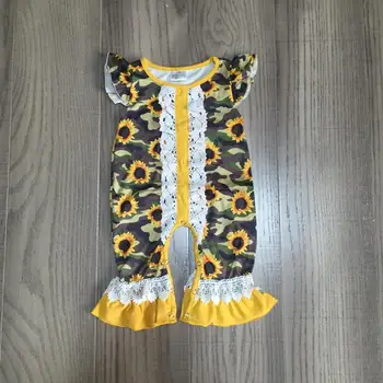 

baby girls summer romper infant baby romper girls sunflower romper baby lace romper wholesale