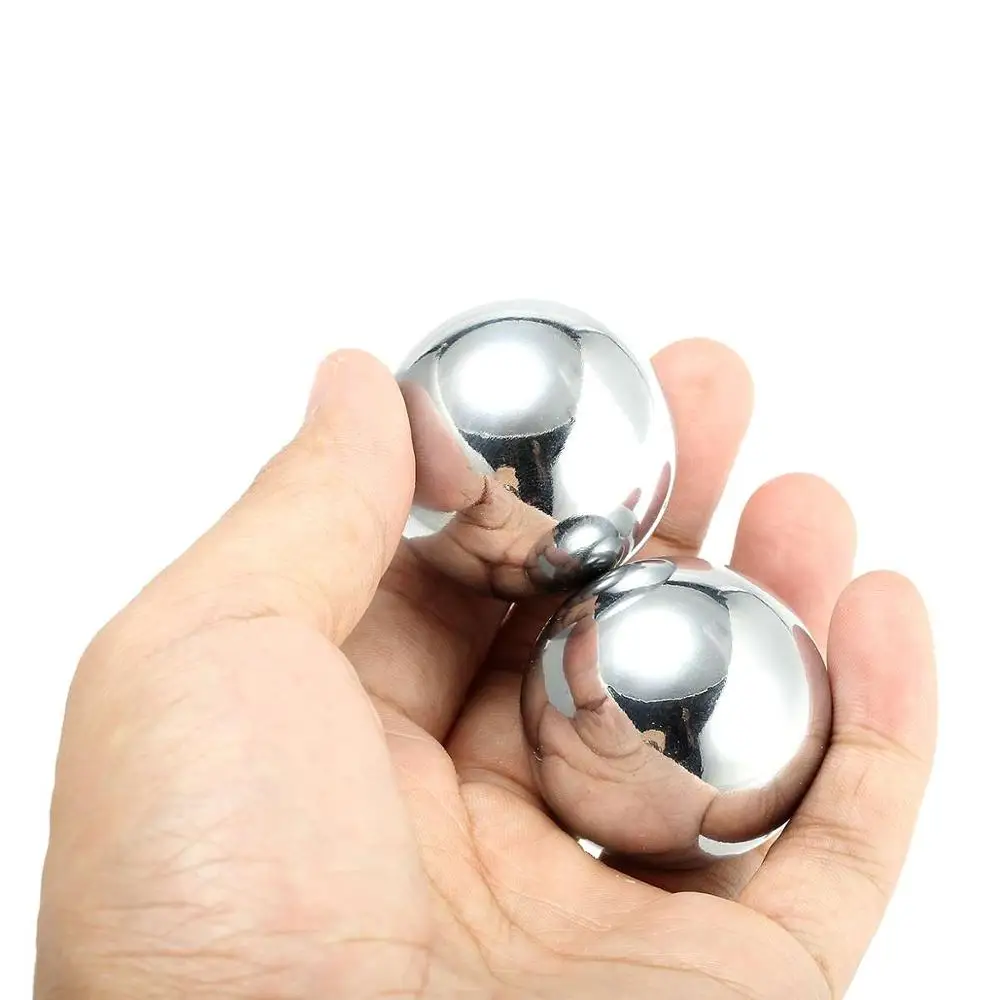 2X Chinese Baoding Balls Fitness Handball Health Exercise Stress Relaxation Therapy Chrome Hand Massage Ball 38mm