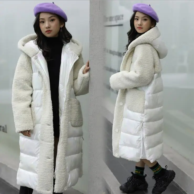 11.6th Size 120-170cm winter Thickened girl long coat Children's warm coat Fashionable simple girl's clothes Good Quality - Цвет: 3