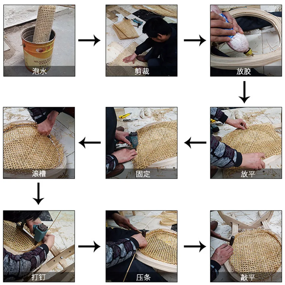 40 45 50 60CM 1metre Natural Rattan Octagonal Decoration Cane Webbing Real Indonesia Rattan Wall Decor Furniture Repair Material