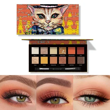 

12 Color Matte Eye Shadow Palette Waterproof Lasting Easy To Dye Color Eye Shadow Makeup Tools New Safety And Environmental