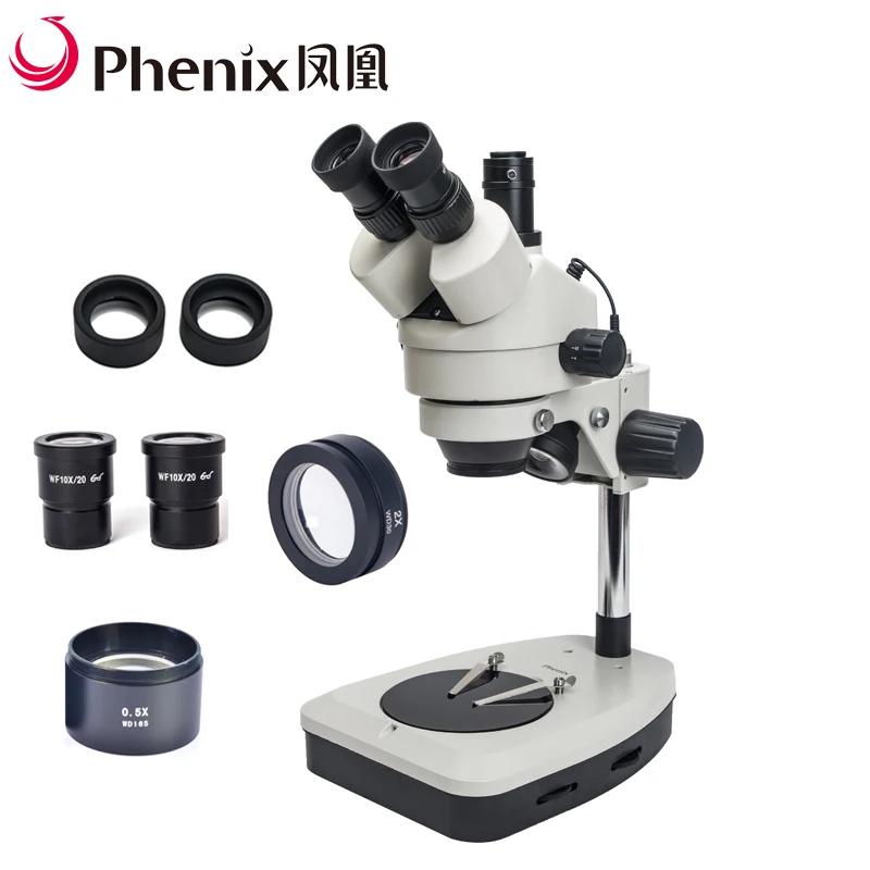 Phenix 3.5x90x Dissecting Microscope Zoom Stereo Trinocular Industry