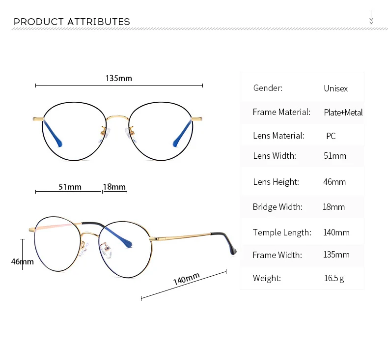 Металлический анти-синий светильник, очки для женщин, высокое качество, круглые Компьютерные очки для дальнозоркости, игровые очки, очки для чтения для мужчин