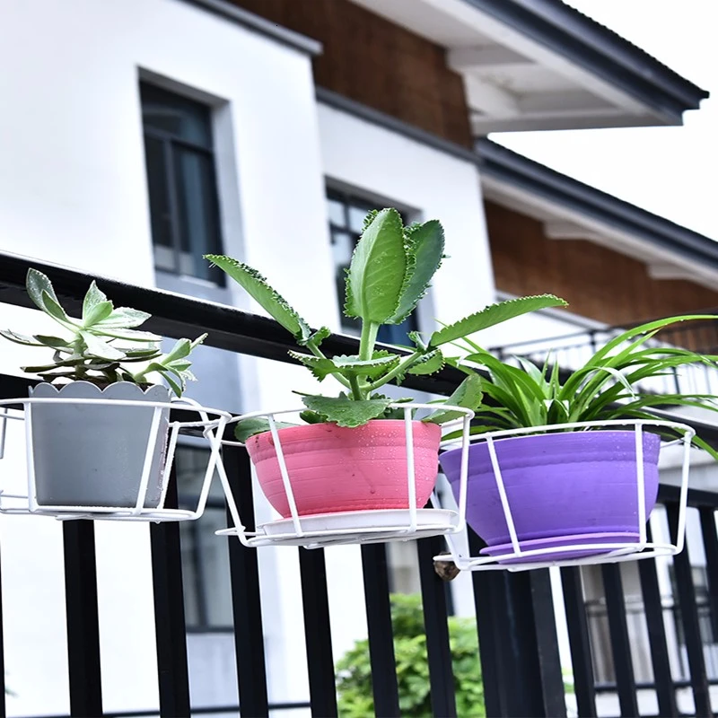 

Suspension Style Iron Skill Guardrail Rod Placement Flower Airs Indoor Window Green Plant Flowerpot Hanging Hook