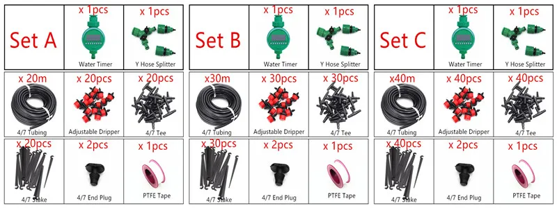 20 Вт, 30 Вт, 40m Y сплиттер наборы для полива воды таймер автоматического с регулируемым размером разбрызгивающийся атомайзер для горшечные растения сад Теплицы