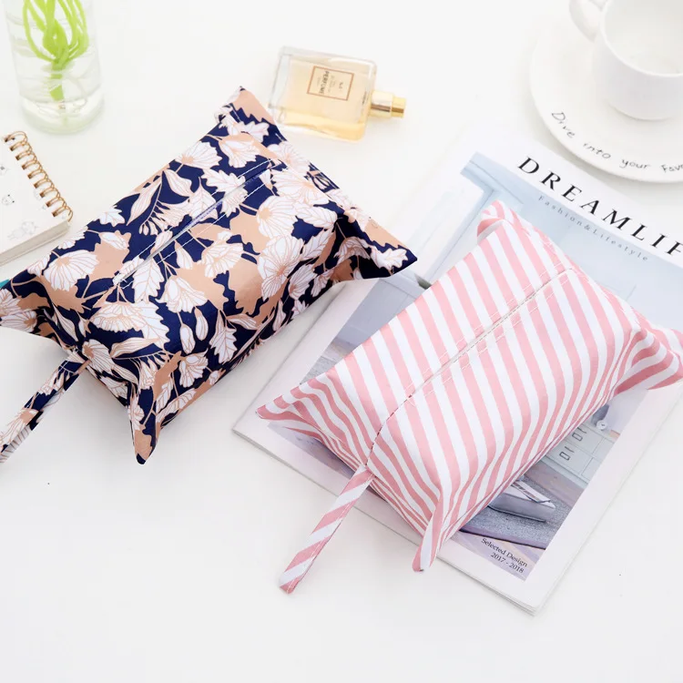 Creative Tissue Bag Tissue Cover PVC Waterproof Car Mounted zhi jin dai Home Living Room Bedside Table Paper Extraction Box Stor