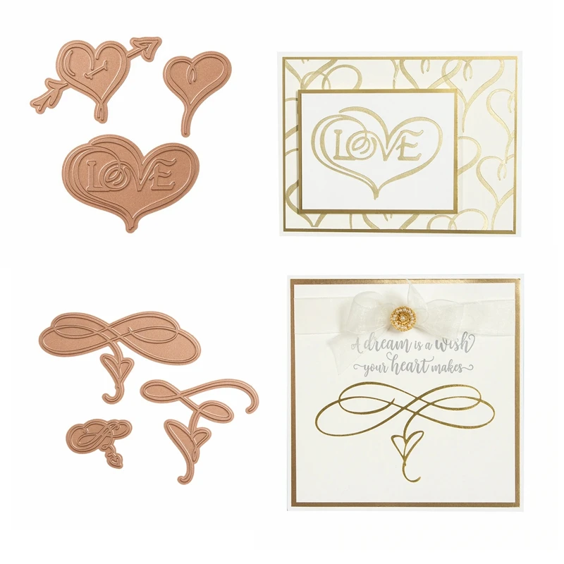 

Hot Foil Plate gilded LOVE in Hearts glimmer Decoration for DIY Scrapbooking New 2019 Embossing Paper Cards Crafts