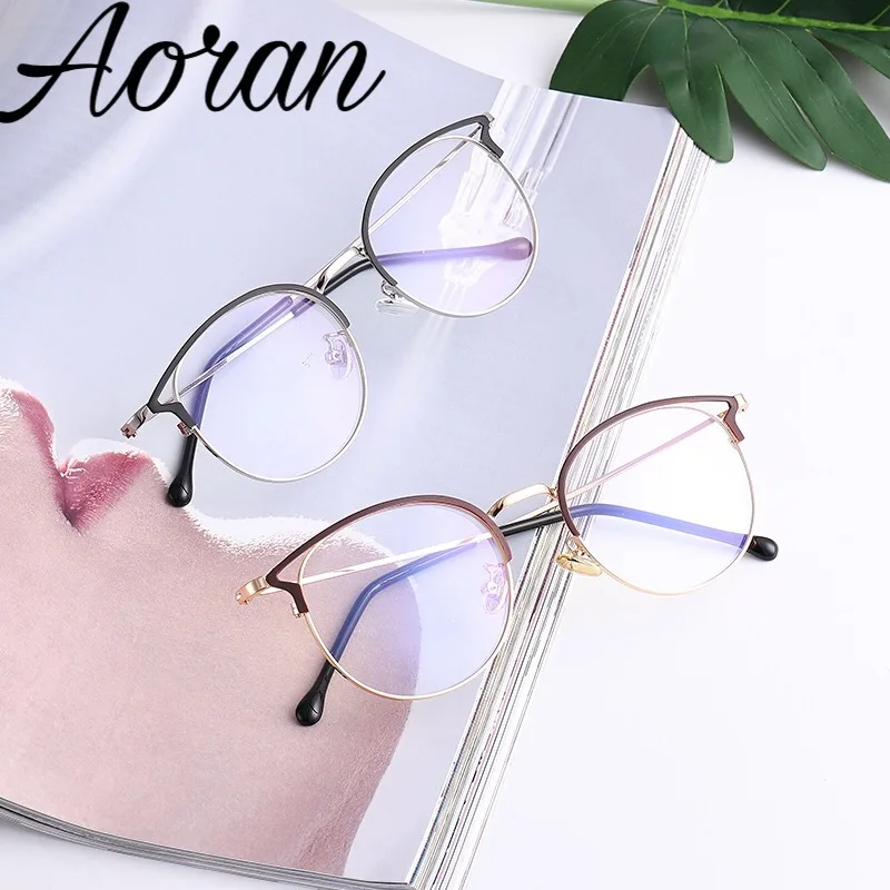 

2019 new women anti blue computer glasses frame female fashion optical spectacle eyeglasses flat lens vintage eyewear oculos