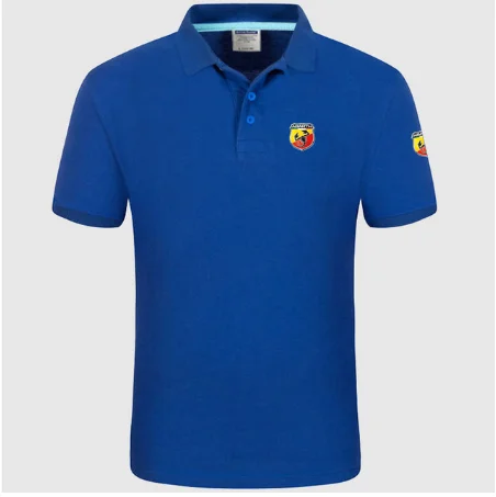 Летняя рубашка поло с логотипом бренда Abarth, Мужская модная хлопковая рубашка поло с коротким рукавом, однотонные футболки из Джерси, футболки h g - Цвет: 1