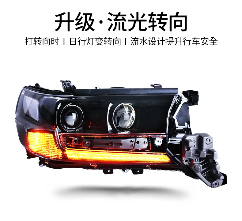 Автомобильный Стайлинг для- Land Cruiser, все светодиодный фары, СВЕТОДИОДНЫЙ DRL Land Cruiser, фара, светодиодный луч, фары