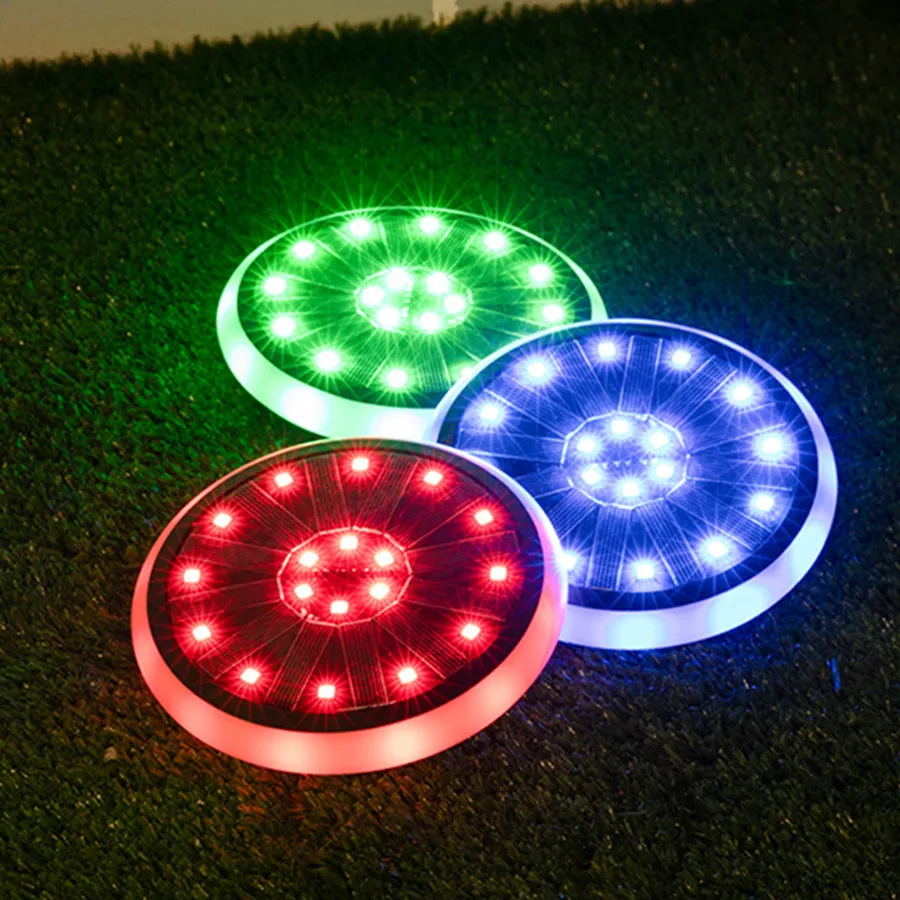 Description Picture 6 of itemBEIAIDI 30 Leds Solar Garden Landscape Ground Light Solar Powered Underground Buried Light RGB Changeable Yard Pathway Deck Lamp