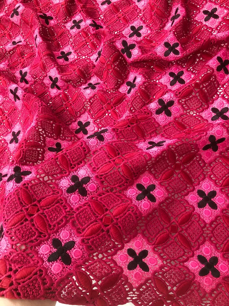 Afrikanischer Spitzenstoff im neuen Stil, 2025, hochwertige Spitze, wasserlöslich, bestickt, modischer weicher Spitzenstoff, 5 Yards – Detail 15