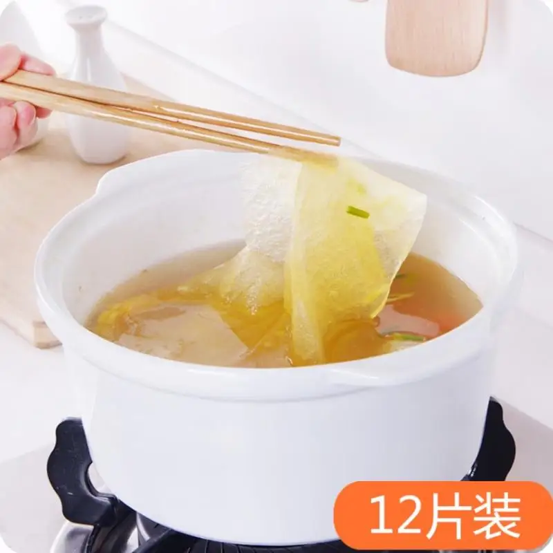 

12pc Kitchen Food Oil Absorption Paper Food Grade Health Oil Filter Paper Soup Oil-absorbing kitchen Pad Healthy Eating Accessor