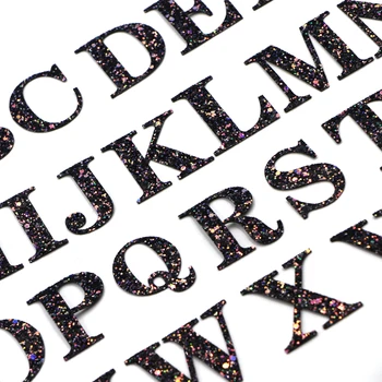

A-Z Sequins English Alphabet Cute Letter Patches Applique Iron On letters Patch For Clothing Badge Paste For Clothes Bag Shoes
