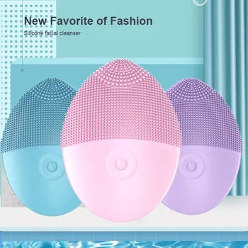 

Electric Facial Cleaning Brush Silicone Sonic Facial Cleansing Brush Facial Cleanser Pore Cleaner Face Cleansing Brush Device