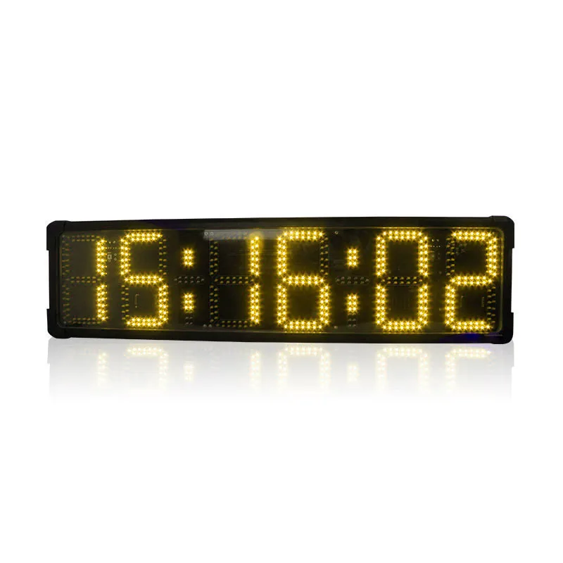 Yellow Single-sided " Открытый водонепроницаемый автомобиль Гонки timr односторонний большой светодиодный скачка Таймер Цифровой марафон часы-таймер с обратным отсчетом - Цвет: Yellow Single-sided
