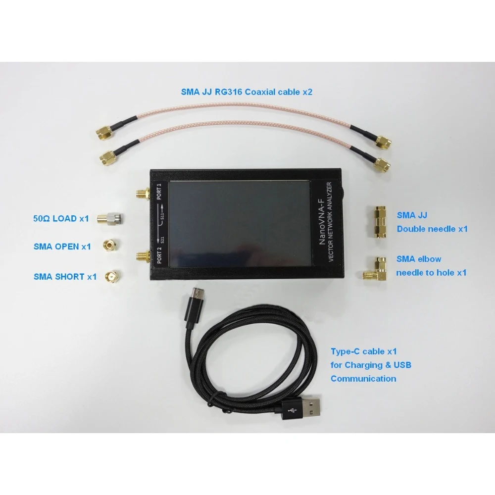 4,3 ips lcd экран NanoVNA-F VNA КСВ метр VHF UHF антенный анализатор с Чехол, встроенный аккумулятор 5000mah