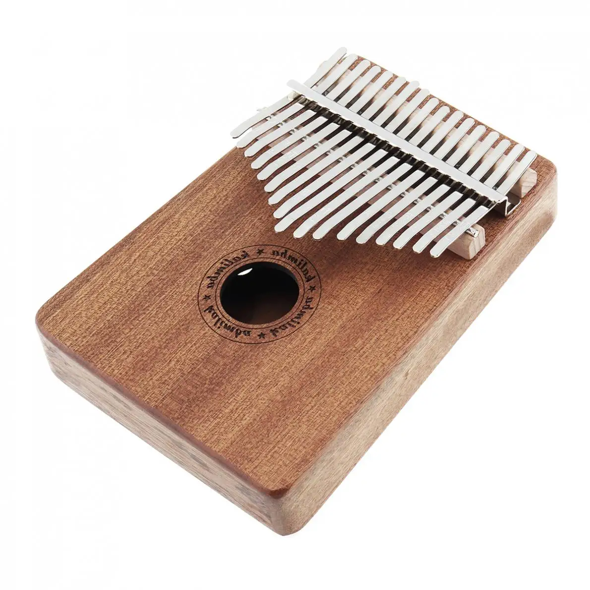 17 клавишный калимба одноплатный Sapele Thumb Piano Mbira мини-клавиатура инструмент с молотком настройки