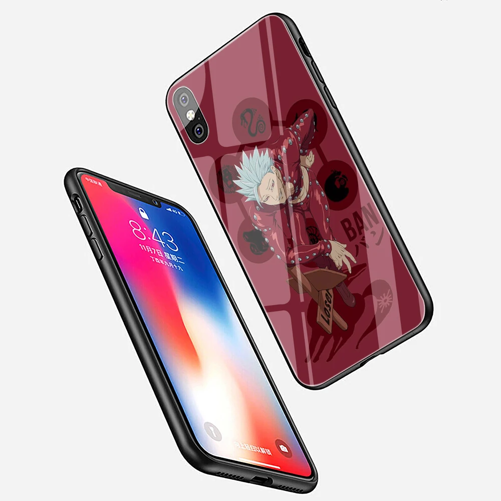 Чехол для телефона EWAU The Seven Deadly Sins из закаленного стекла для iPhone 5 5S SE 6 6s 7 8 Plus X XR XS 11 pro Max
