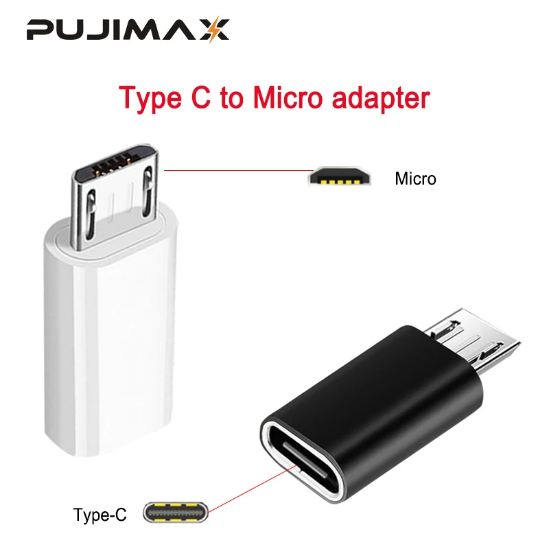 PUJIMAX type C к Micro USB Android телефон кабель адаптер зарядное устройство конвертер для samsung Xiaomi Mi6 Mi5 зарядки синхронизации данных адаптер