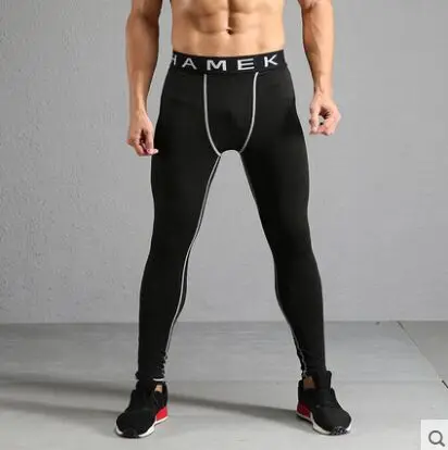 leggings Fanceey спортивное термобелье мужское сексуальное кальсоны быстросохнущее термобелье с длинными рукавами компрессионная рубашка Леггинсы спортивный костюм - Цвет: leggings