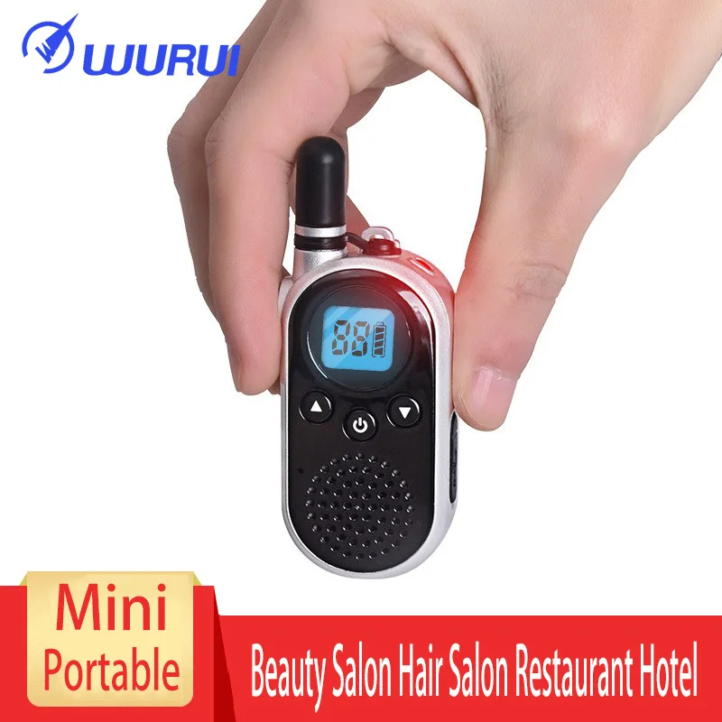 Silver black 2 шт. мини uhf walkie talkie usb Wurui портативные радиостанции мощная рация двухсторонняя рация в отеле/KTV - Цвет: Silver black