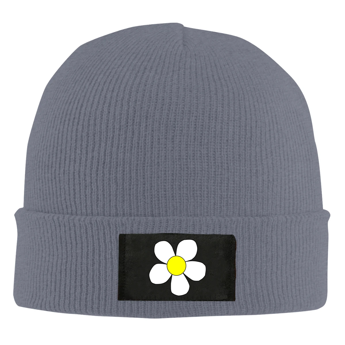 Daisy Black Beanie Мужская Женская Зимний теплый для катания на лыжах кепка вязаная шапка с черепом