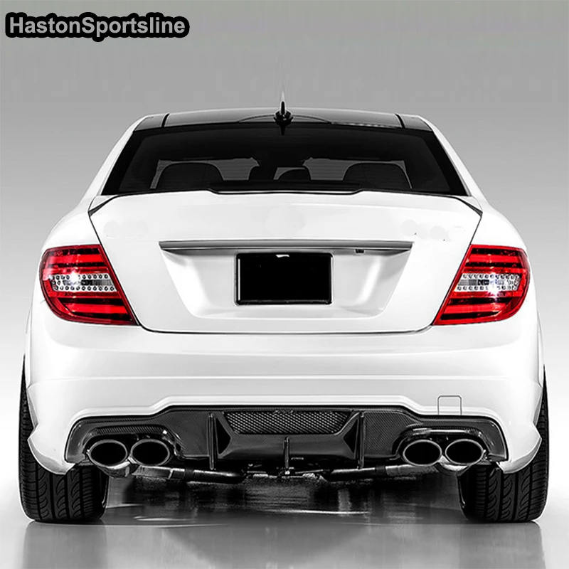 

Автомобильный спойлер W204 C63 из углеродного волокна для Mercedes Benz W204 диффузор, губа на задний бампер 2011-2014