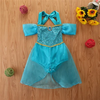 Newborn Baby Girls Rompers Princess Lovely Sequined Halter Jumpsuit Mesh Dress with Snaps Toddlers 0-24 Months Outwear 1