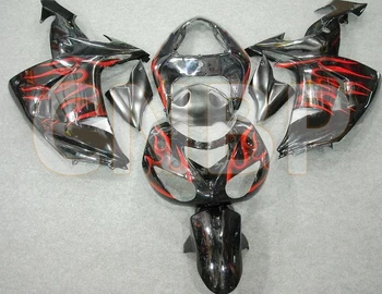 

Zx10r 2006 - 2007 Fairing for Kawasaki Zx10r 06 Black Red Flame Plastic Fairings Zx 10r 07 Fairings