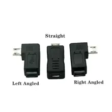 

90 Degree Left & Right Angled Micro USB 2.0 5Pin Male to Female Extension Adapter 1PCS/lot