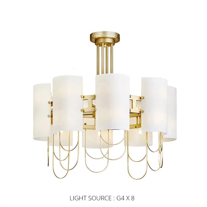 8 lights Светодиодный потолочный светильник, Современная подвесная люстра, светильник с креплением, креативный Декор для дома из железа, стекло - Цвет абажура: 8 lights