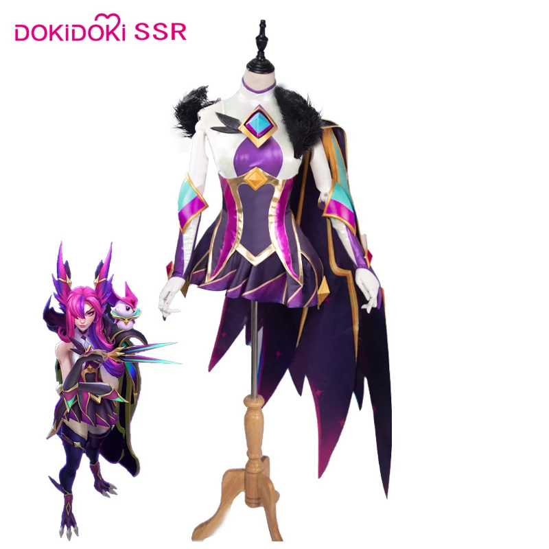 DokiDoki SSR игра Лига Легенд Косплей Xayah костюм звезда Guardian Xaya косплей для женщин