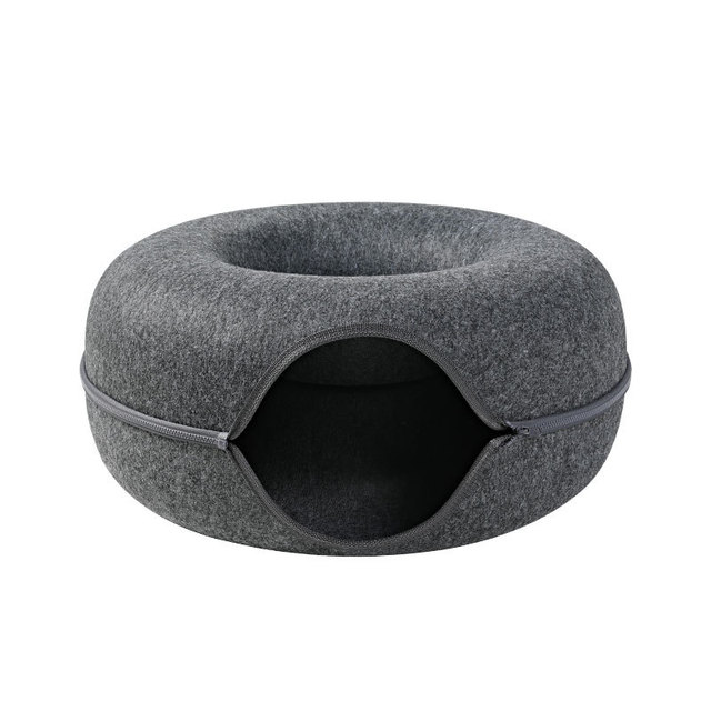 House Basket Natural Felt Pet Cat Cave Beds Nest Funny Round Egg-Type with Cushion Mat For Small Dogs Puppy Pets Supplies