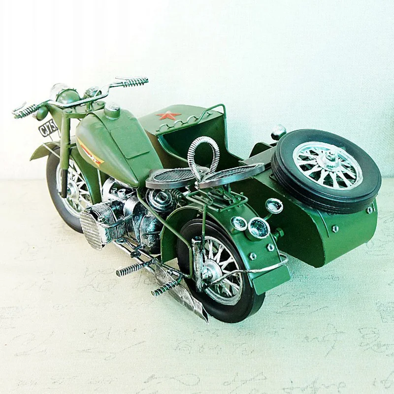 Motorcycle Model Antique Figurines Metal Crafts Photography Props Accessories Home Decoration Birthday Party Gifts Retro Style | Дом и сад