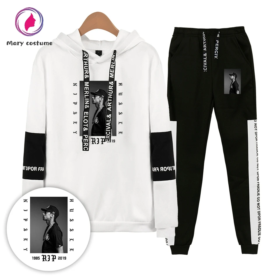 Nipsey Hussle KPOP женская одежда крутая Повседневная хлопковая толстовка комплект K-pop вентиляторы одежда толстовки Harajuku уличная