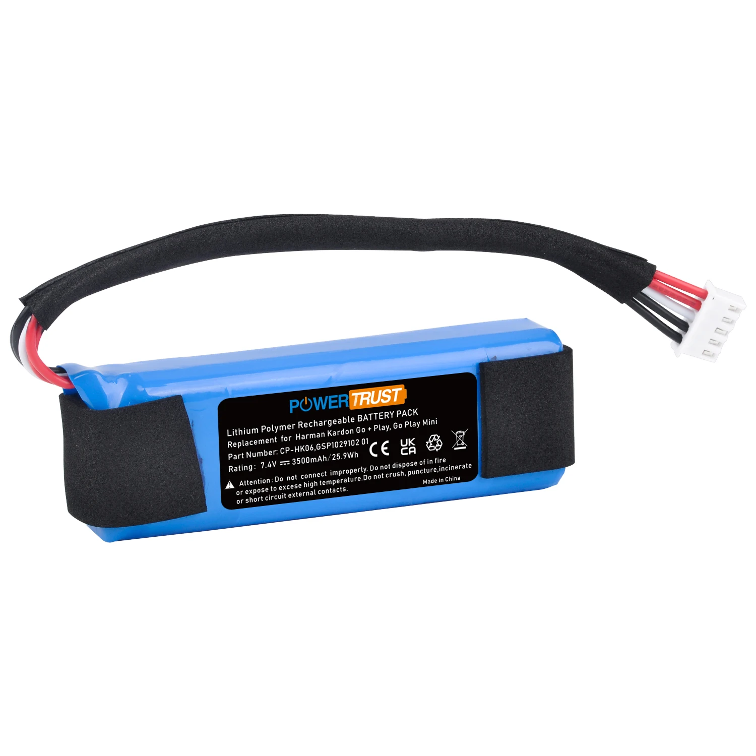 Bateria para Harman ir + Jogar Kardon go Play Mini Portátil Bluetooth Alto-falante cp Hk06 Bateria 3500mah Cp-hk06 Gsp1029102 01 - Image 2