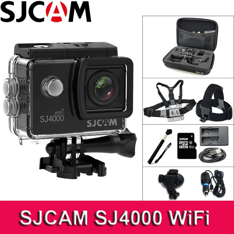 Экшн камера SJCAM SJ4000 Wi Fi 1080P Full HD экран 2 0 дюйма водонепроницаемая для дайвинга на