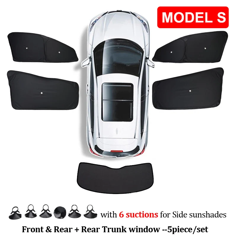 seat covers Upgrade Privacy Sunshade With Suction Cup for Tesla Model 3 Y S X 2021 2022 Car Side Window Sun Shade Blind Shading Windshield car decal stickers Other Exterior Accessories